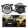 For Jimny 2018- JB43 LED Front Fog Light Angel Eye Daytime Running Light White Lens Car Parts