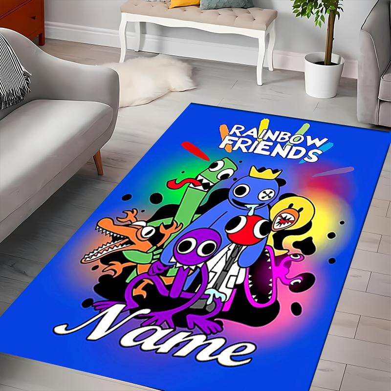 Custom personalization Rainbow Friends Area Rug - Perfect For Kitchen, Bathroom,Laundry Room Decor Large Size Available,Gift All Seasons