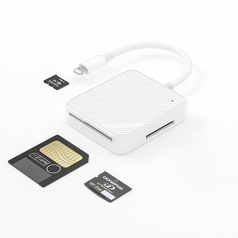 4In1 Multi-Function Phone Type-C Memory Card Reader For Sm Xd Sd M2 Laptop Computer Pc Card Adapter For Lightning Usb-C