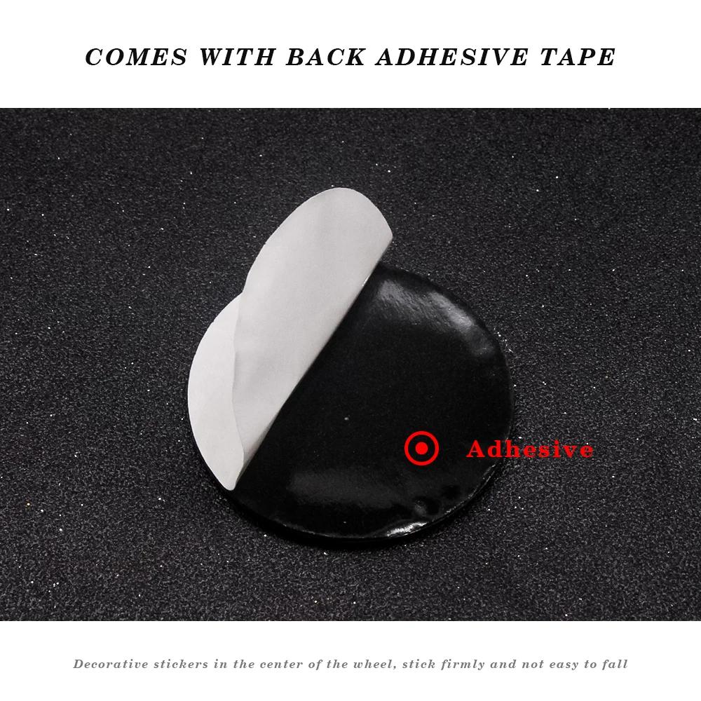 BBAF3 4pcs 56mm Car Wheel Center Hub Stickers Center Caps Decal Tire Rim Sticker Decoration For Ford Mustang Fiesta Mondeo Fusion Kuga