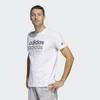 Adidas Alphabet Logo Print Crew Neck Casual Short Sleeve T-Shirt Men Tops White HS2522