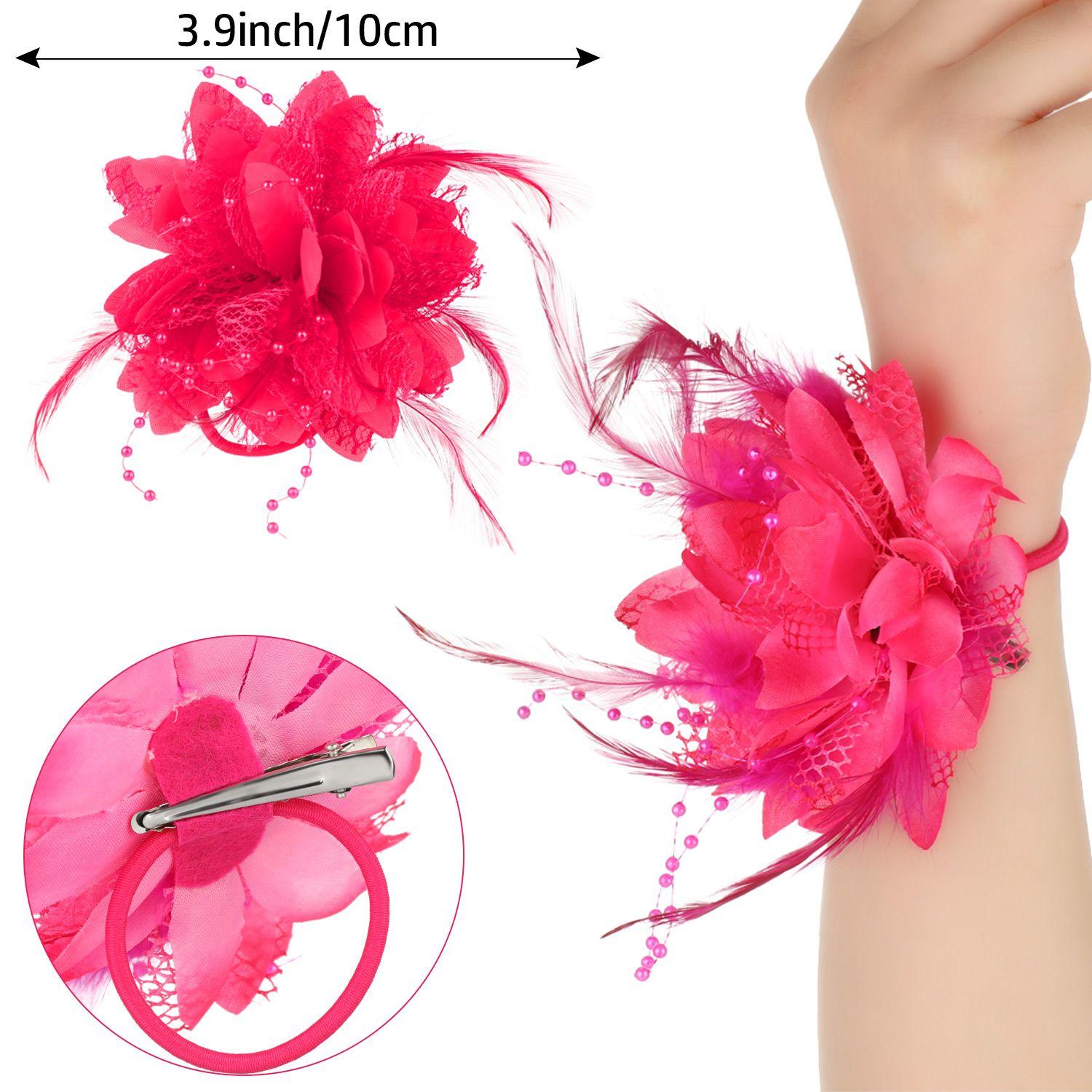 

Головной убор Вуалет Вуалетки Шляпа Шляпа Перья Заколка Для Волос Свадебные Аксессуары Для Волос розы красного