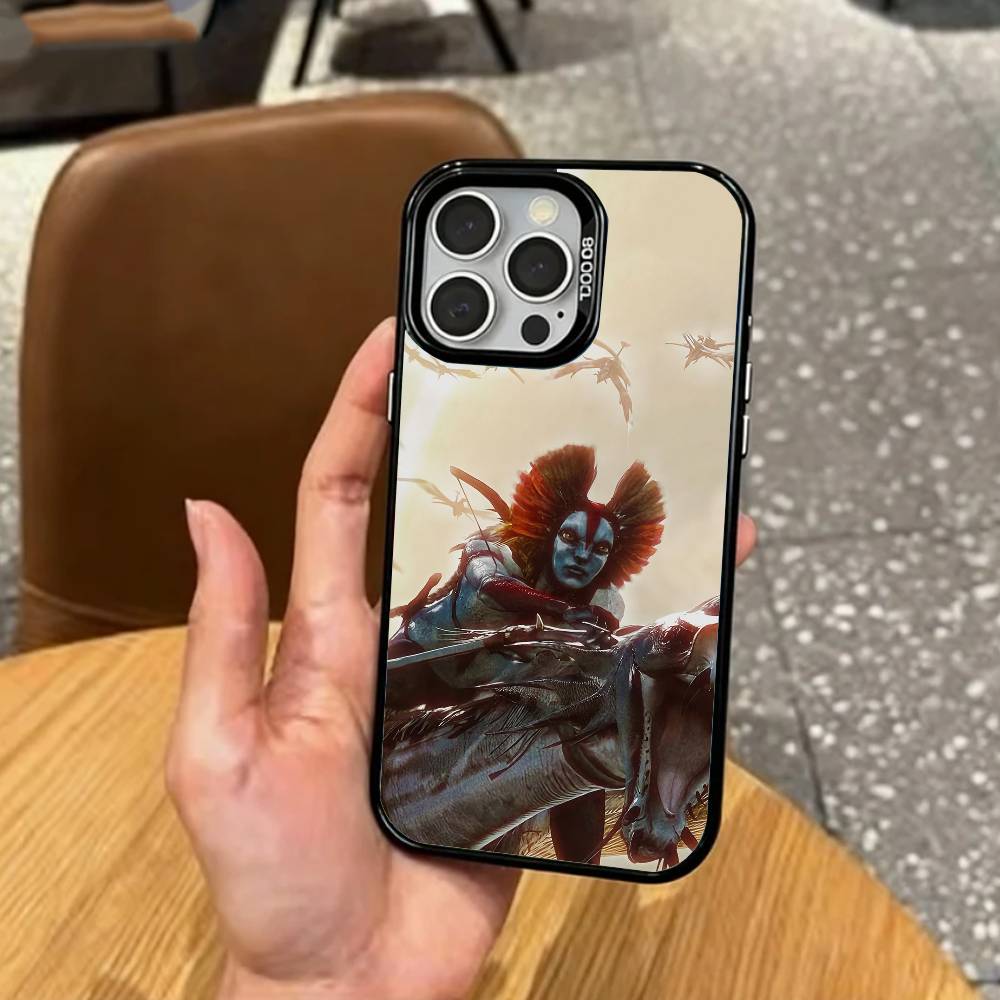 A-Avatar Fire and A-Ash Hot Movie Phone Case For iPhone17,16,15,14,13,12,11 Plus,Pro Max Colored Silver Plated Inside Cover