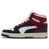 Rebound Layup Sd Fabric Layered Leather Casual High-Top Sneakers Unisex Sneakers Deep-Blue White 370219-04