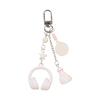 Creative Headphones Badminton Racket Sports Keychain Suitable for Music Fans and Sports Lovers Featuring Unique Design