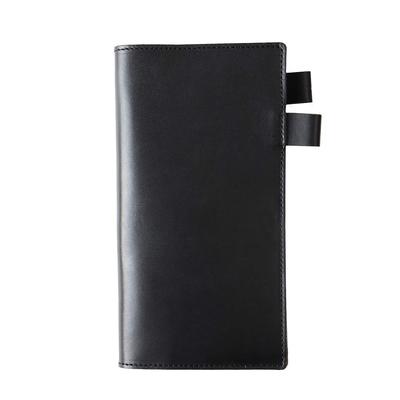 Notebook Genuine Tochigi Made In Japan Slim-size Cover, Leather, [HBNC-046W] (Black)