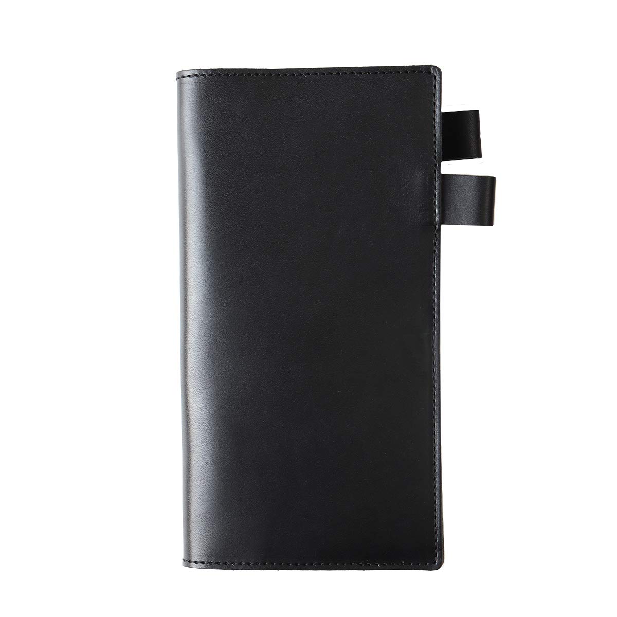 

Slim size notebook genuine Tochigi made in Japan cover, leather, [HBNC-046W] (Black) чорний