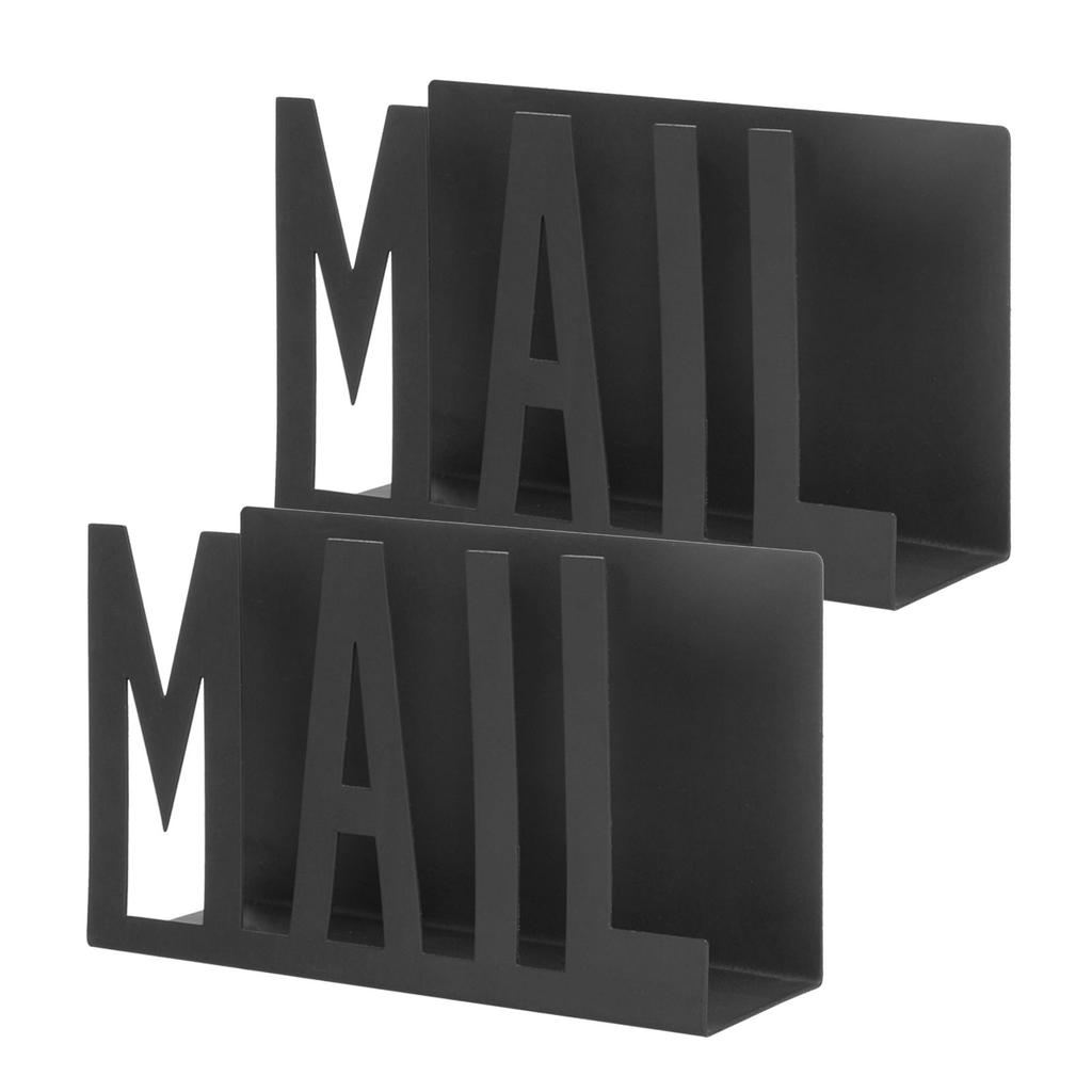Desktop Iron Envelope Holder for Home Office Organization Metal Letter Sorter Bill and Paper Documents Storage Rack