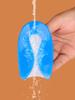1 pair of thickened U-shaped silicone heel pads for men and women, soft and shock-absorbing blue U-shaped heel pads