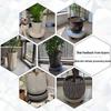 Round Movable Flower Pot Tray with Tempered Load-Bearing Wheels