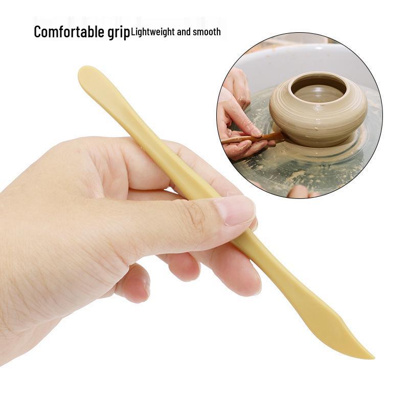 10-Piece Handmade Clay Carving Knife & Woodcut Tools Set for DIY Pottery, Portable & Practical