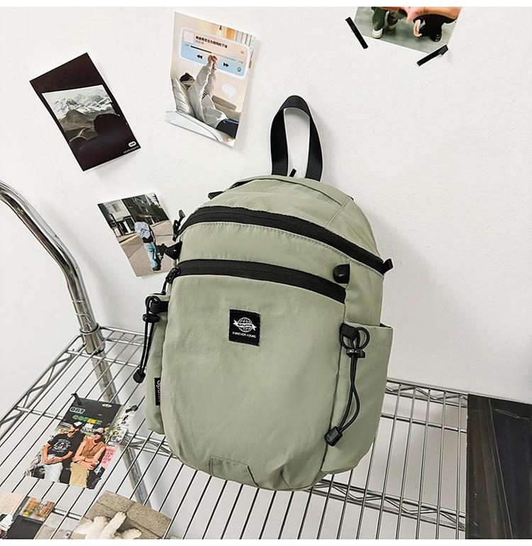 Schoolbag Minimal Soft Light Mist Moist Cool Functional Tooling Wind Backpack Neutral Light Commuter Outdoor Lightweight Backpack