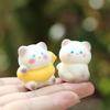 Cross-Border Cute Siamese Cat Mini Ornament: Cartoon Fat Cat Bean Eyes Pet Doll Blind Box