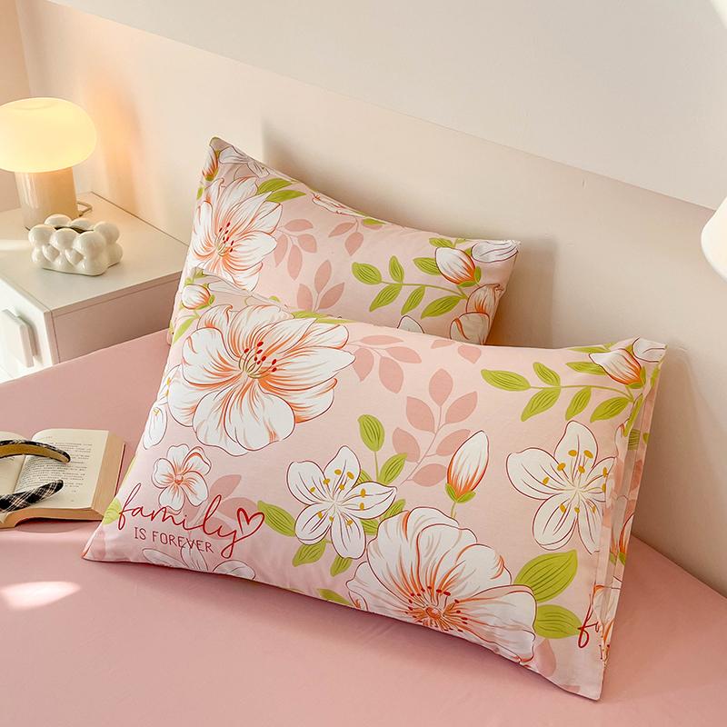 100% Cotton Pillow Cover Cartoon Print Pillowcase Rectangle Cushion Cover 48x74cm Pillowslip 2pcs Pillow Case funda almohada