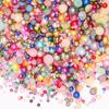 5000Pcs Flatback Imitation Pearls Nail Art Charms 28 Colors Half Round Imitation Pearls Beads for Nails Face Art Scrapbooking