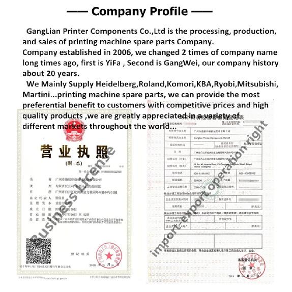 1 Piece GT-1304 Gripper Bar Windmill 13x18 GT-Platen Press Heidelberg Gripper Bar Printing Machine Spare Parts 440mm