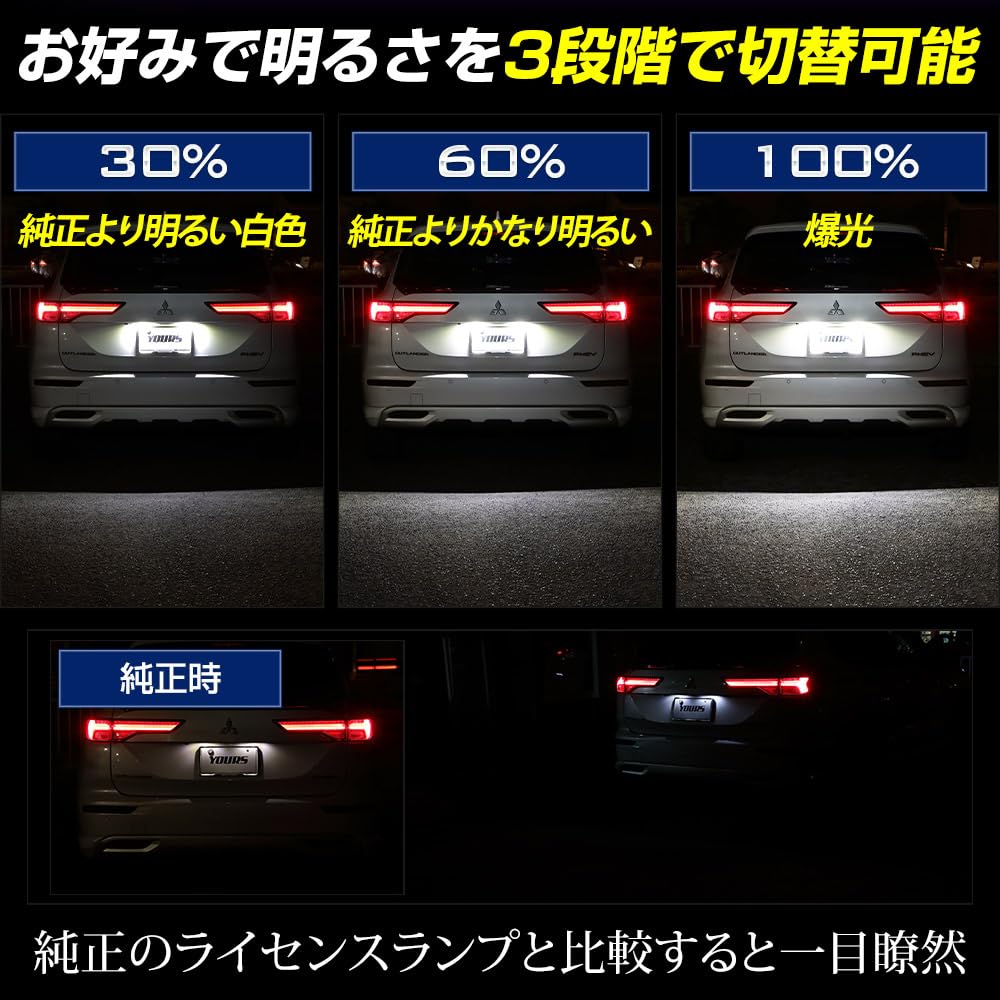 YOURS Outlander License Plate GN0W CREE License Unit with Adjustable Light Compatible with All Grades of Genuine LED License Plate Specially