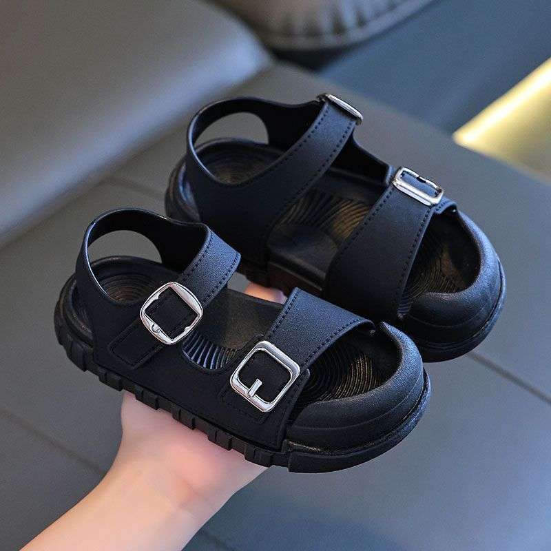 Girls Sandals 2025 New Summer Non-slip Soft Sole Girls Medium and Older Children Velcro Children's Shoes Baby Beach Sandals