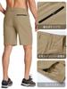 Men's Cargo Pants, Half Pants, Golf, Workwear, Shorts, Breathable, Quick-Drying, Plus Sizes, Summer, Hiking Wear, Khaki, 3XL