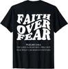 Fe Sobre Miedo Cristiano (en la parte de atrás) Camiseta Hombre Mujer Camisetas Top