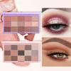 Matte Lidschattenplatte, 15 farbige Glitzer-Lidschattenplatten, gemischt mit langlebigem, wasserfestem Kosmetikset