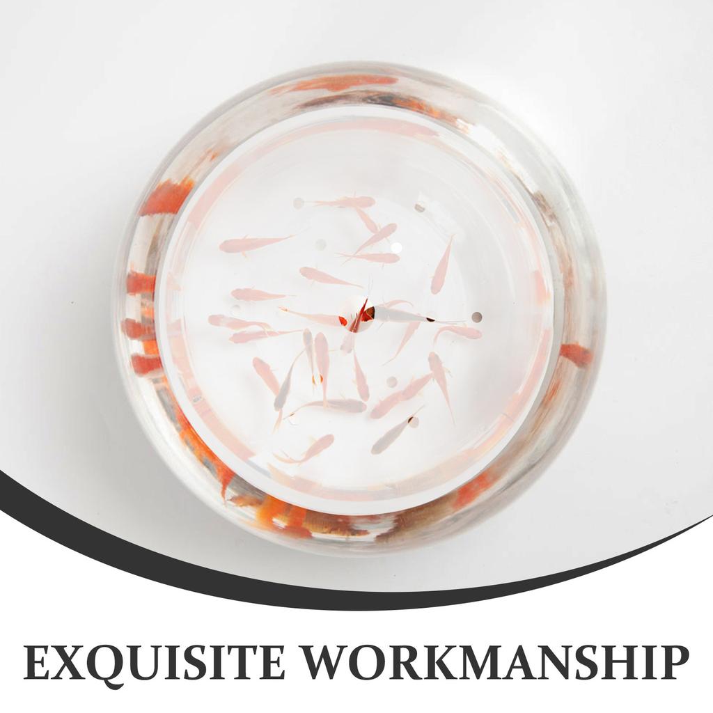 21Cm Circular Aquarium Lid Transparent Acrylic Fish Tank Cover Escape Proof for Round Fish Bowls Easy Feeding Maintenance Tank