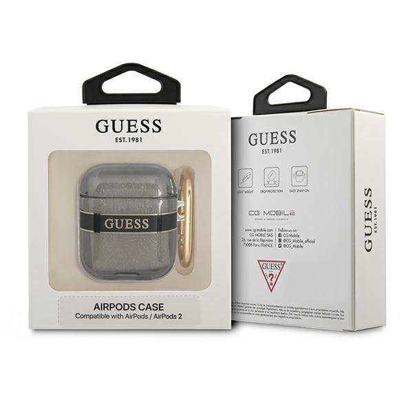 Etui Do AirPods 1/2 Guess Czarne Strap Collection