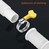 Extendable Washing Machine Drainage Tube Flexible Rubber Pipe with Secure Connection Joints for Drainage System Use