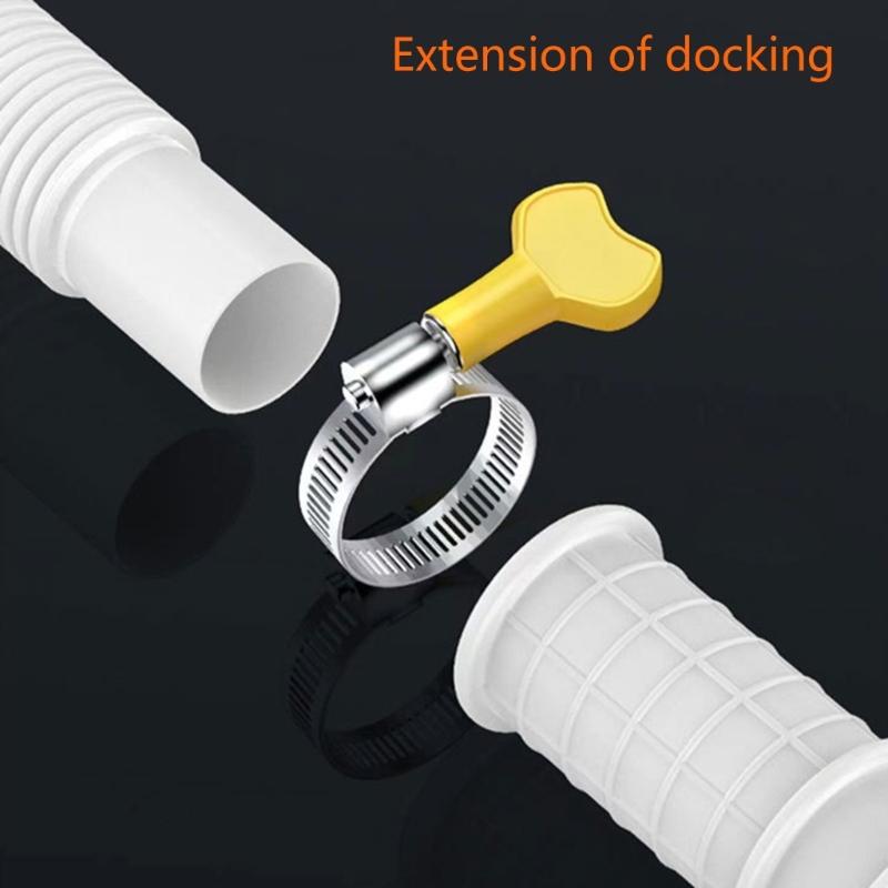 Extendable Washing Machine Drainage Tube Flexible Rubber Pipe with Secure Connection Joints for Drainage System Use