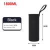 Borraccia Tazza da 750ML/1000ML/1500ML Custodia Borsa per Bottiglia d'Acqua Borsa Copribottiglia Portabottiglie Nero Borsa Termica Copri Borracce Sportive