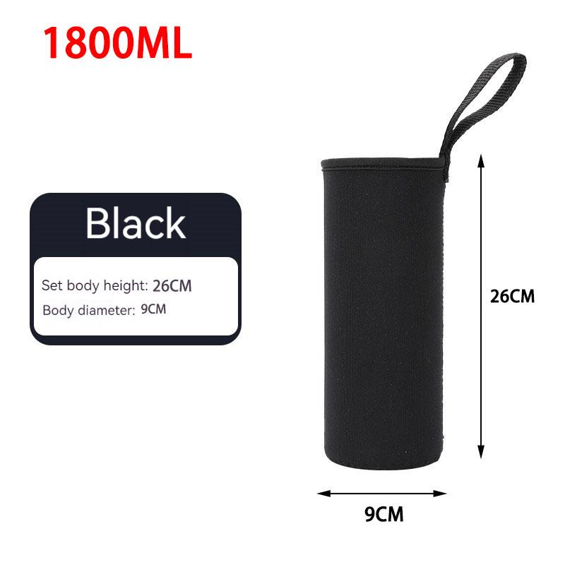 Borraccia Tazza da 750ML/1000ML/1500ML Custodia Borsa per Bottiglia d'Acqua Borsa Copribottiglia Portabottiglie Nero Borsa Termica Copri Borracce Sportive
