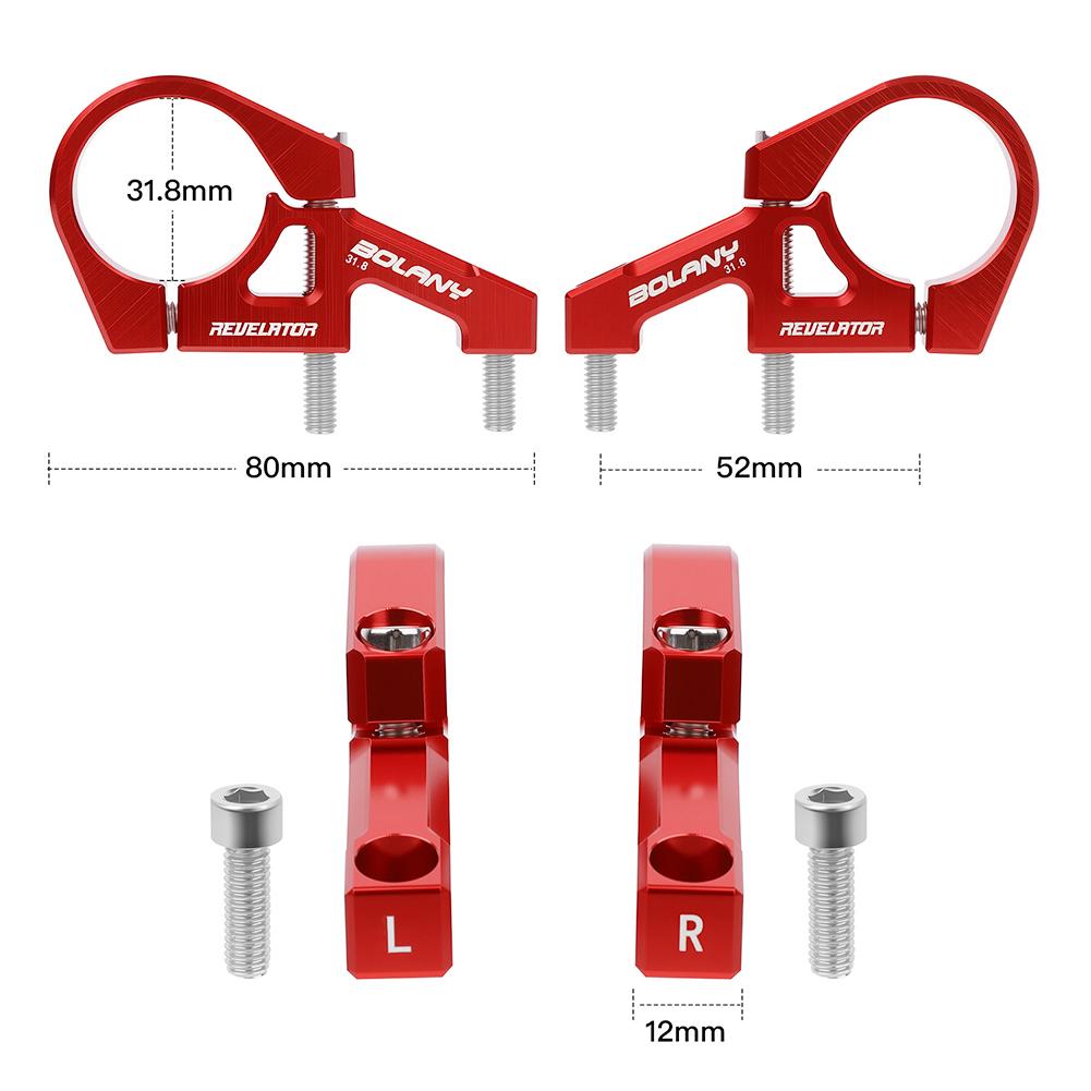 Aluminum Bicycle Handlebar Riser Adjustable Bikes Handlebar Extender Lightweight Bike Stem Dual Fixation Points Bike Accessories
