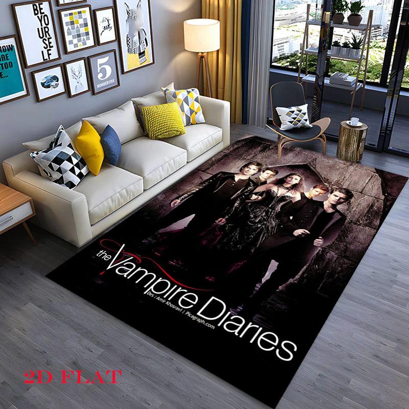 Vampire Diaries Poster Carpet Printing Suitable For All Seasons Fashion Office Chair Cushion Bathroom Mat