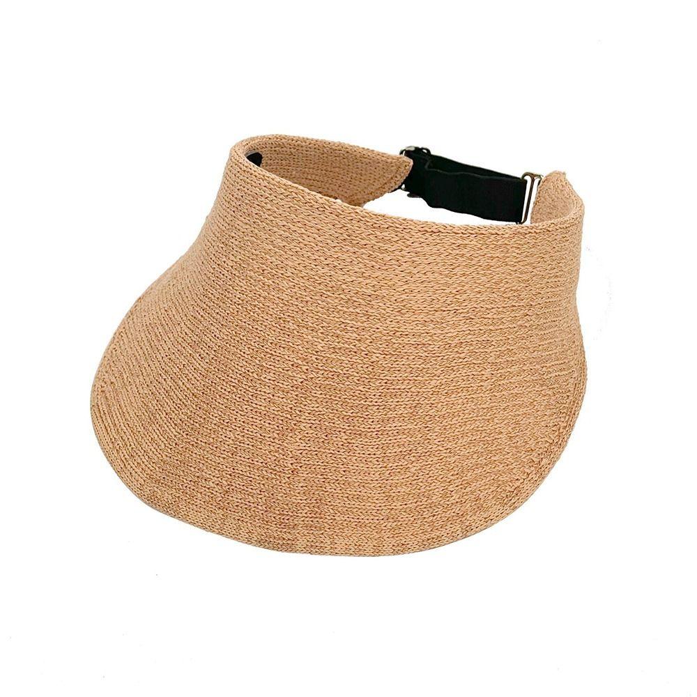 Breiter Rand Sommer-Visierhut Anti-UV Leerer Oberteilhut Faltbarer Sonnenhut für Reisen Outdoor Strand