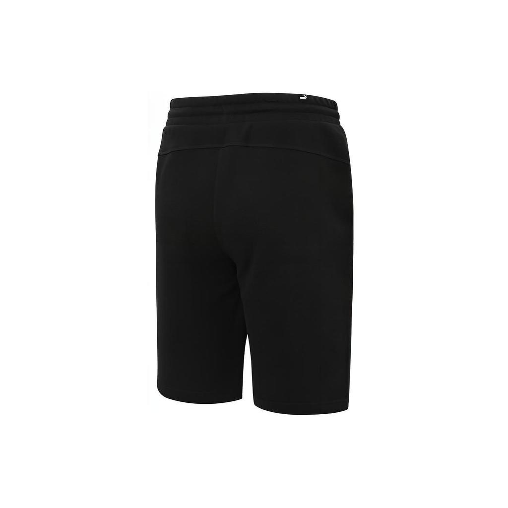 Puma Logo Embroidered Drawstring Knit Shorts Men Bottoms Black 849552-01