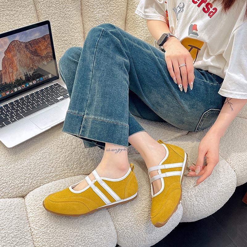 Flat-bottomed ballet Mary Jane single shoes women's shoes spring and summer casual lightweight sports shoes