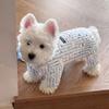 Dog German velvet warm four-legged clothes autumn and winter than bear teddy small dog cat pet bottoming shirt loungewear
