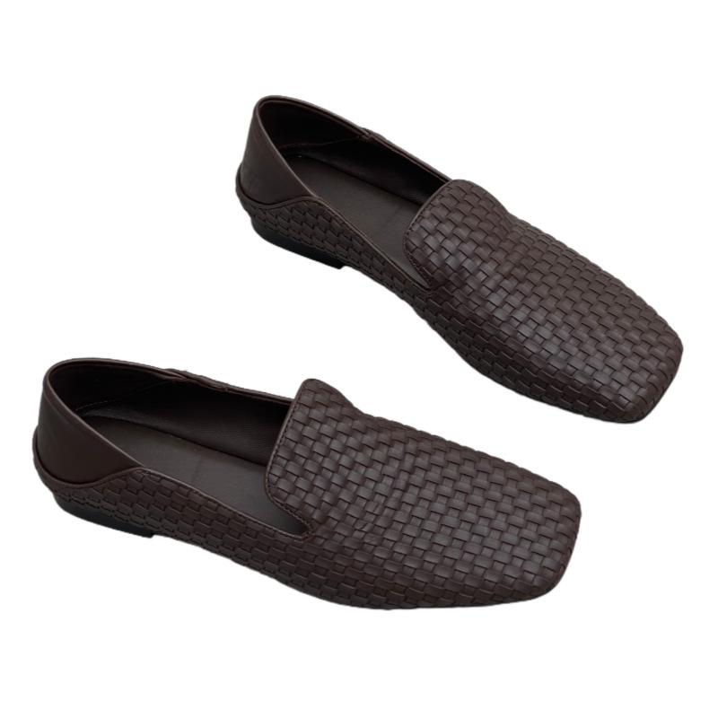 New Square-toed Casual Soft Leather Women's Shoes