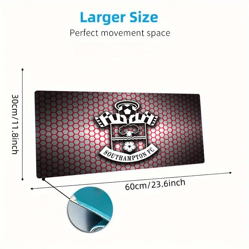 Southampton fc Logo Color Mouse Pad Large Gaming Table Cushion Non-slip Laptop Tablet Big Mousepad XXL Mat Mini PC Playmat With Lock edge