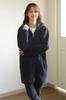 Necoat Long Long Size L Women's Parka, Fleece-Lined, Sleeves, Fall/Winter, Gray,