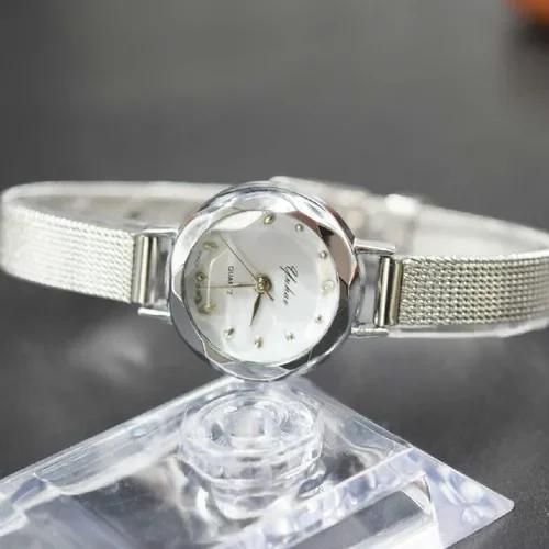 

Watches for Women Dress Top Brand Luxury Watch Female Clock Stainless Steel Silver Mesh Strap Quartz Wristwatches Zegarek Damski