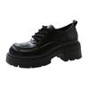 Printemps et Automne nouvelles petites chaussures en cuir à lacets mode femme mocassins à plateforme polyvalents chaussures simples