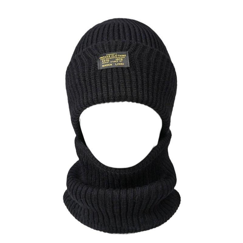 Winter Balaclava Hat Thermal Men's Hat Autumn and Winter Cycling Wool Hat Cold Hat Thickened Knitted Headgear