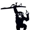 Middle Finger Monkey Silhouette Sign Weather-proof Heavy Duty Outdoor Garden Patio Yard