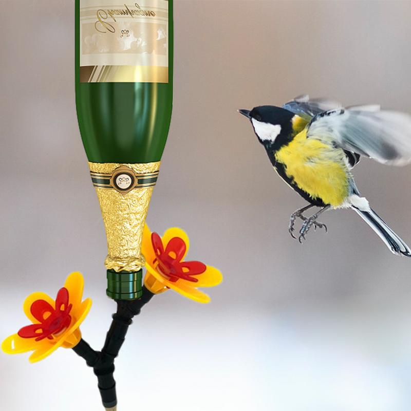 Hummingbird Feeder Wild Bird Feeders Window Flower Design Bird Feeder Bottle Honey Feeder Replacement For Tree Patio Garden Yard