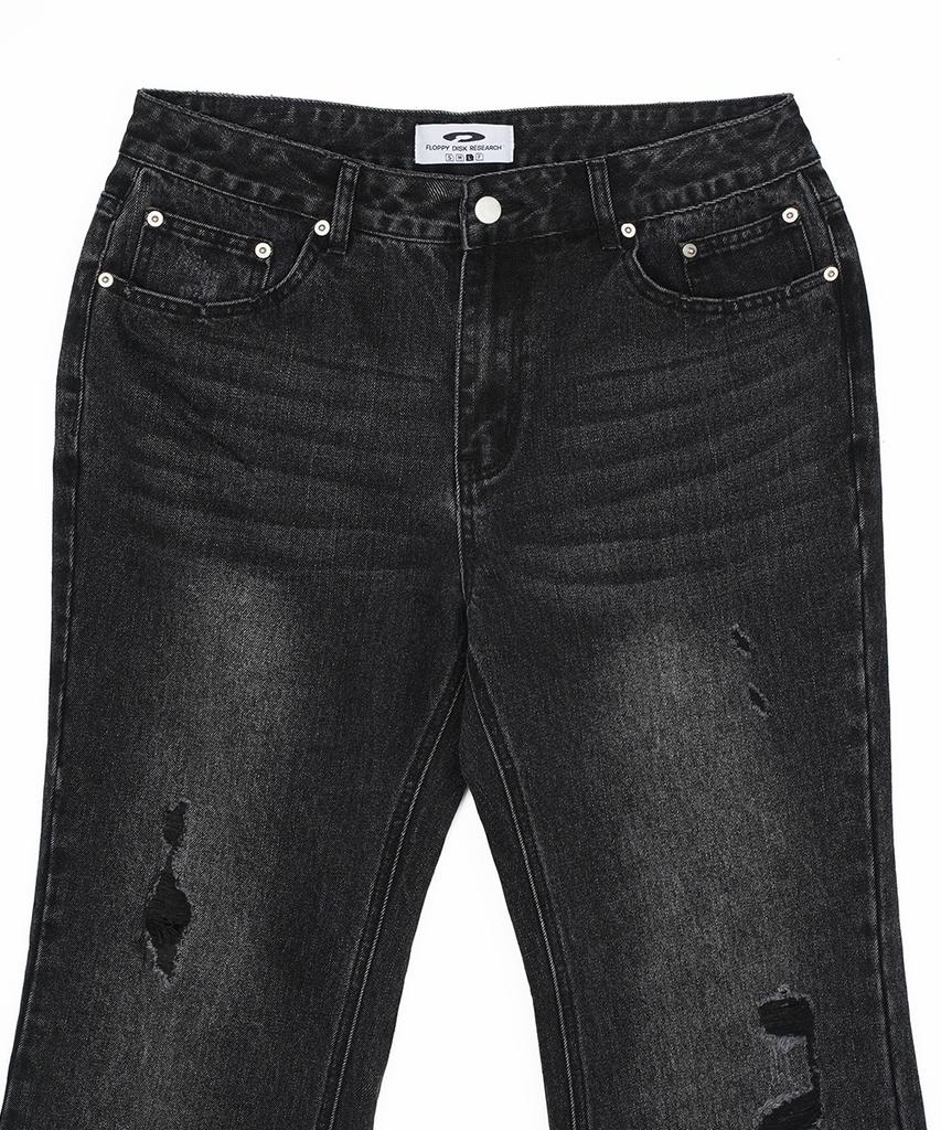FDR Womens Vintage Boots Cut Denim Jeans Black
