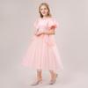 Rochie Formală cu Dantelă pentru Fetițe, Rochie de Prințesă cu Fundă pentru Botez, Rochie de Petrecere cu Flori, Rochii de Nuntă