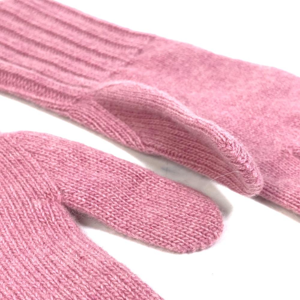 FENDI FXY554 Zucca patch glove logo gloves Wool / Cashmere pink