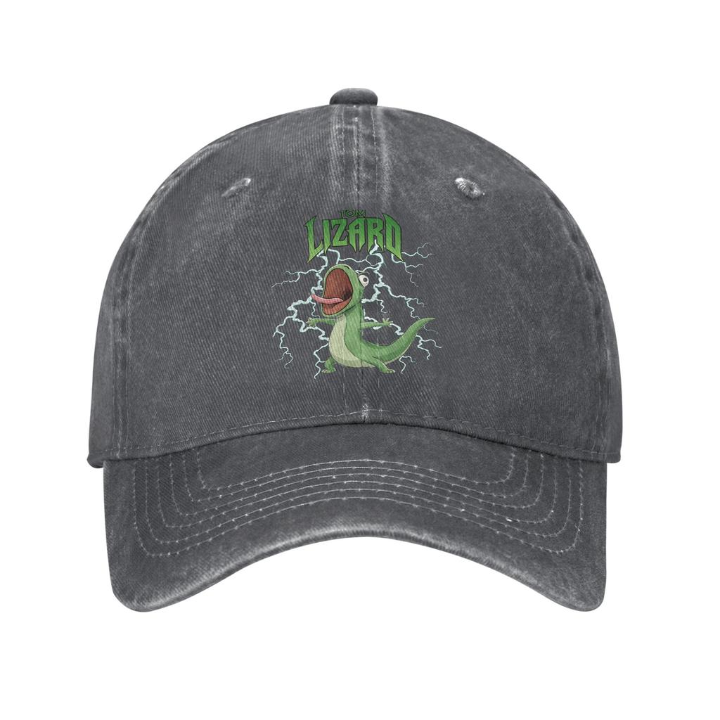 Tom The Lizard  Sun Baseball Cap Hoppers  Streetwear FeUnisex Unisex Washed Trucker Hat High Quality Design Fishing Snapback Cap