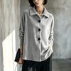 Women's Shirt Jacket with Lapel Collar for Fall Winter